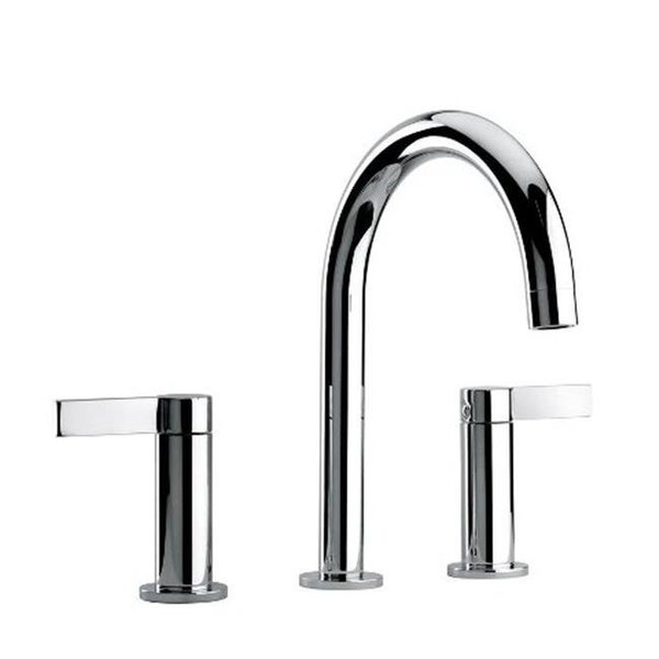 Jewel Faucet Jewel Faucet 14214 Chrome Two Lever Handle Widespread Lavatory Faucet 14214